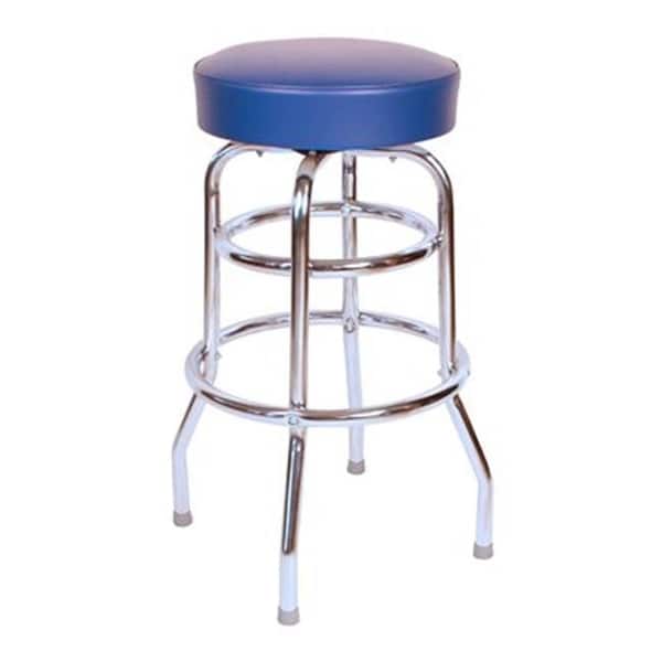 Richardson Seating Corp Richardson Seating Corp 1952BLU 1952- 30 in. Floridian Swivel Bar Stool; Blue - Chrome 1952BLU - main